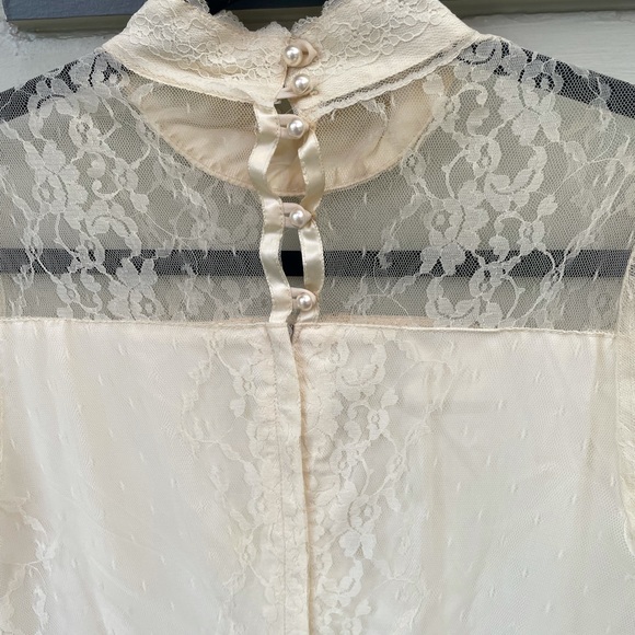 Vintage Gunne Sax Ivory Prairie Wedding Dress - Picture 5 of 14